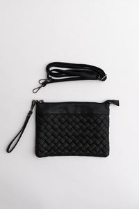 Pochette noire esprit ''cannage'' MANDOLINE