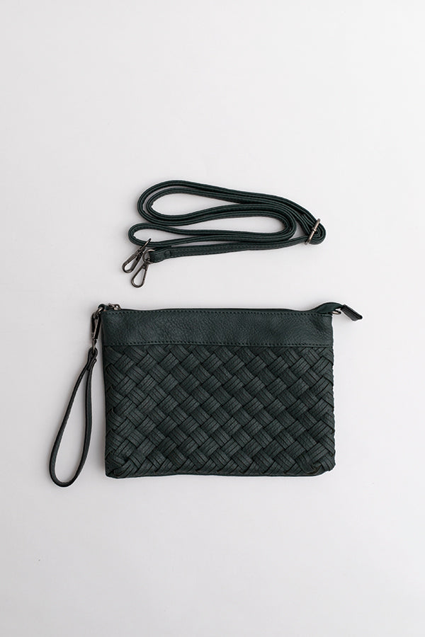 Pochette vieux vert esprit ''cannage'' MANDOLINE