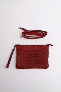 Pochette rouge esprit ''cannage'' MANDOLINE