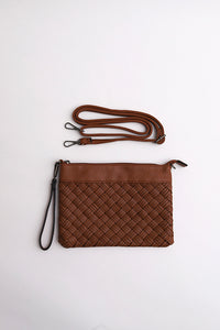 Pochette marron esprit ''cannage'' MANDOLINE