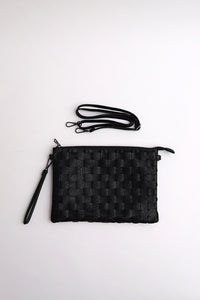 Pochette noire esprit ''cannage''