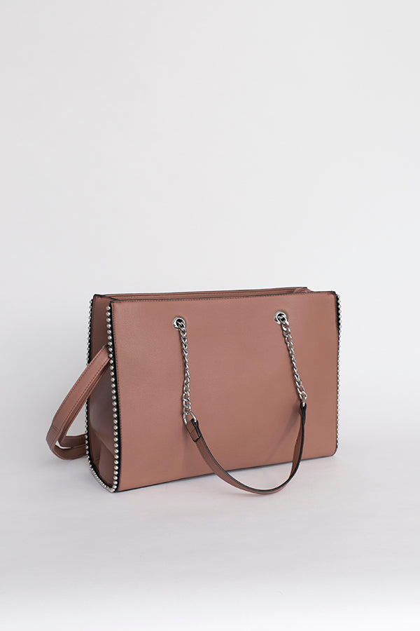 Sac à main taupe GALLANTRY avec perles décoratives The Must Bag Maroquinerie Accessoires pour femme