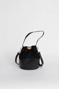 Sac seau bi-matière noir