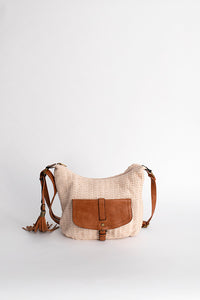 Sac à bandoulière beige MANDOLINE