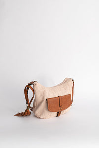 Sac à bandoulière beige MANDOLINE