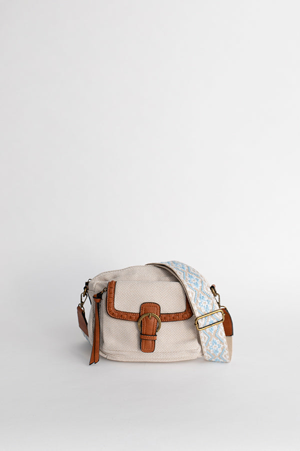 Sac à bandoulière beige MANDOLINE