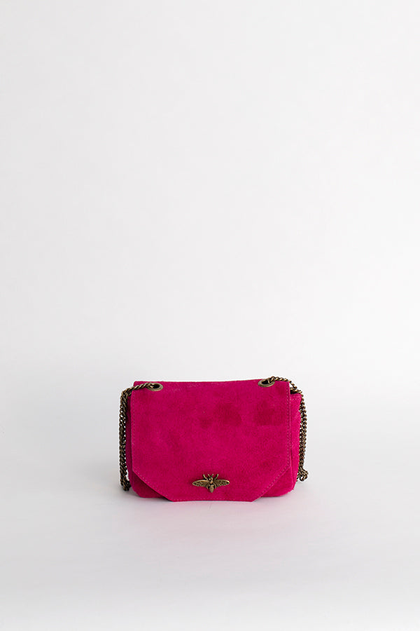 Sac à bandoulière fuchsia (fermeture abeille)