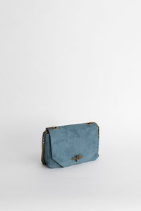 Sac à bandoulière bleu (fermeture abeille)