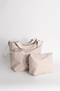 Sac à main MANDOLINE beige (ensemble 2 pièces)