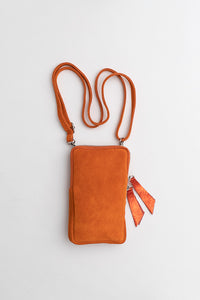 Sac à bandoulière pour téléphone orange