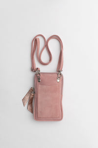 Sac à bandoulière pour téléphone rose clair