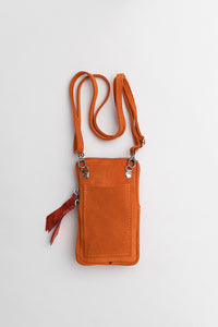 Sac à bandoulière pour téléphone orange