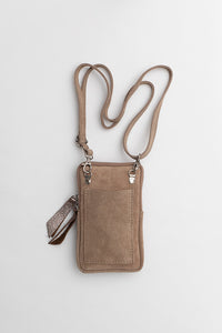 Sac à bandoulière pour téléphone beige