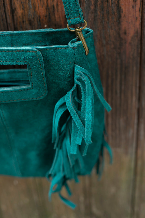 Sac à bandoulière à franges jaune moutarde